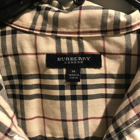 burberry plaid button down